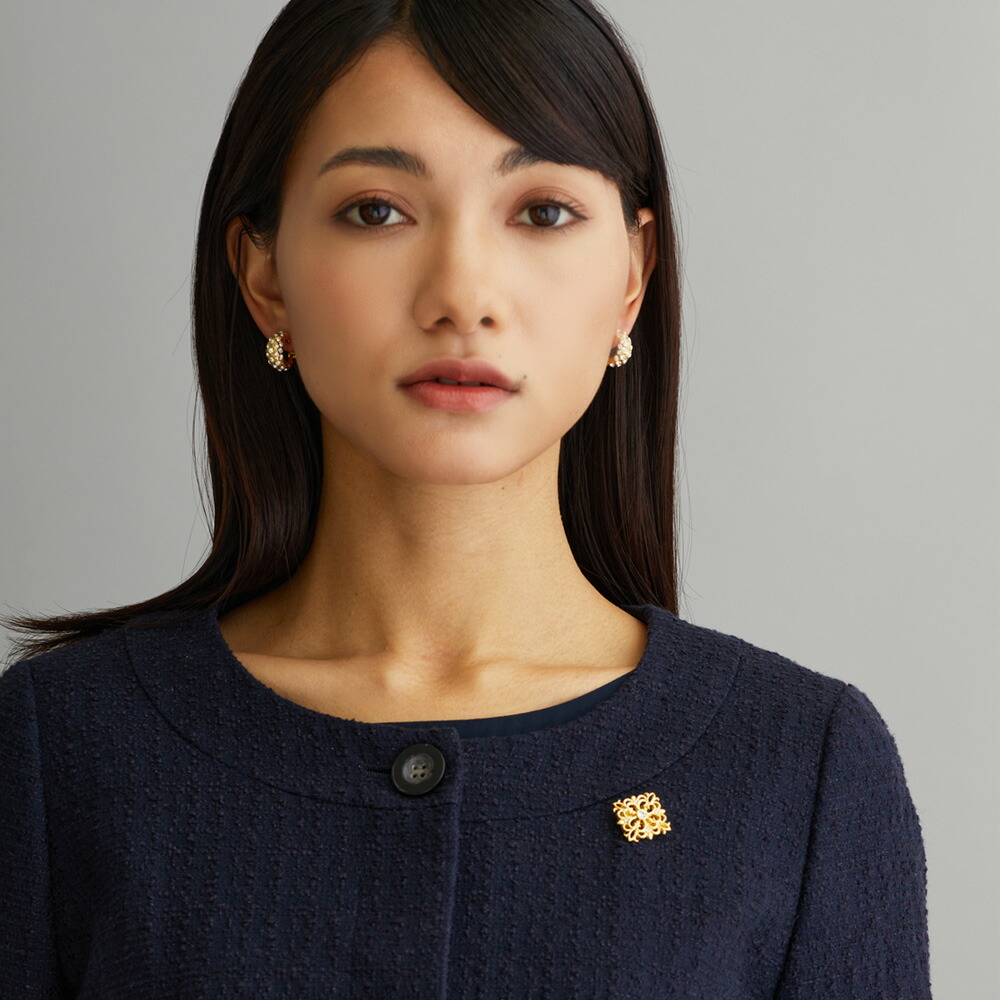 Melody Accessory ブローチ 日本製 K18GP ショールピン