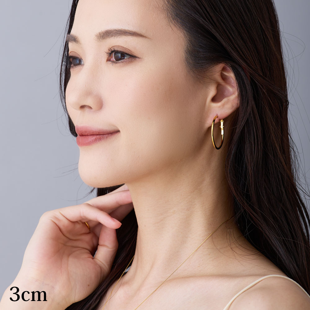 Melody Accessory ピアス フープピアス キャッチレス 日本製 純チタン