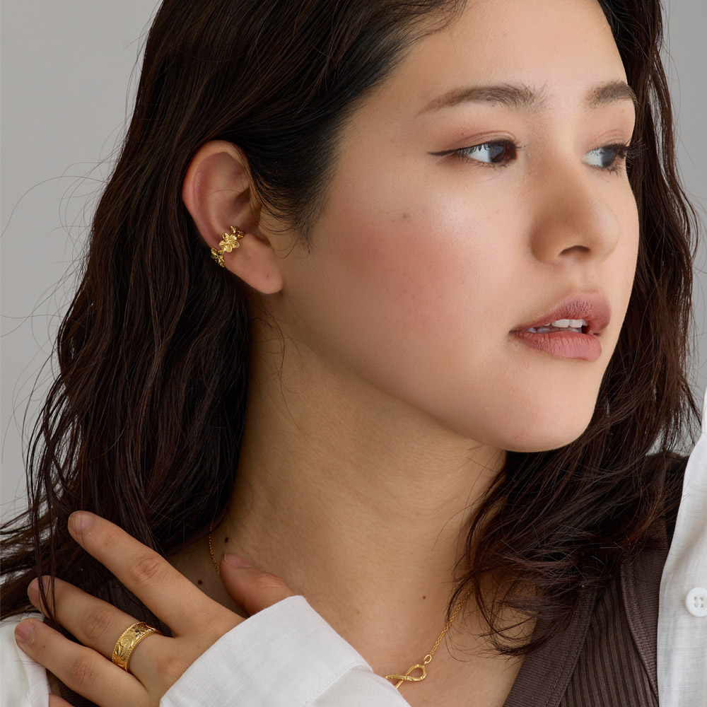 Melody Accessory イヤーカフ 日本製 K18GP イヤリング イヤカフ