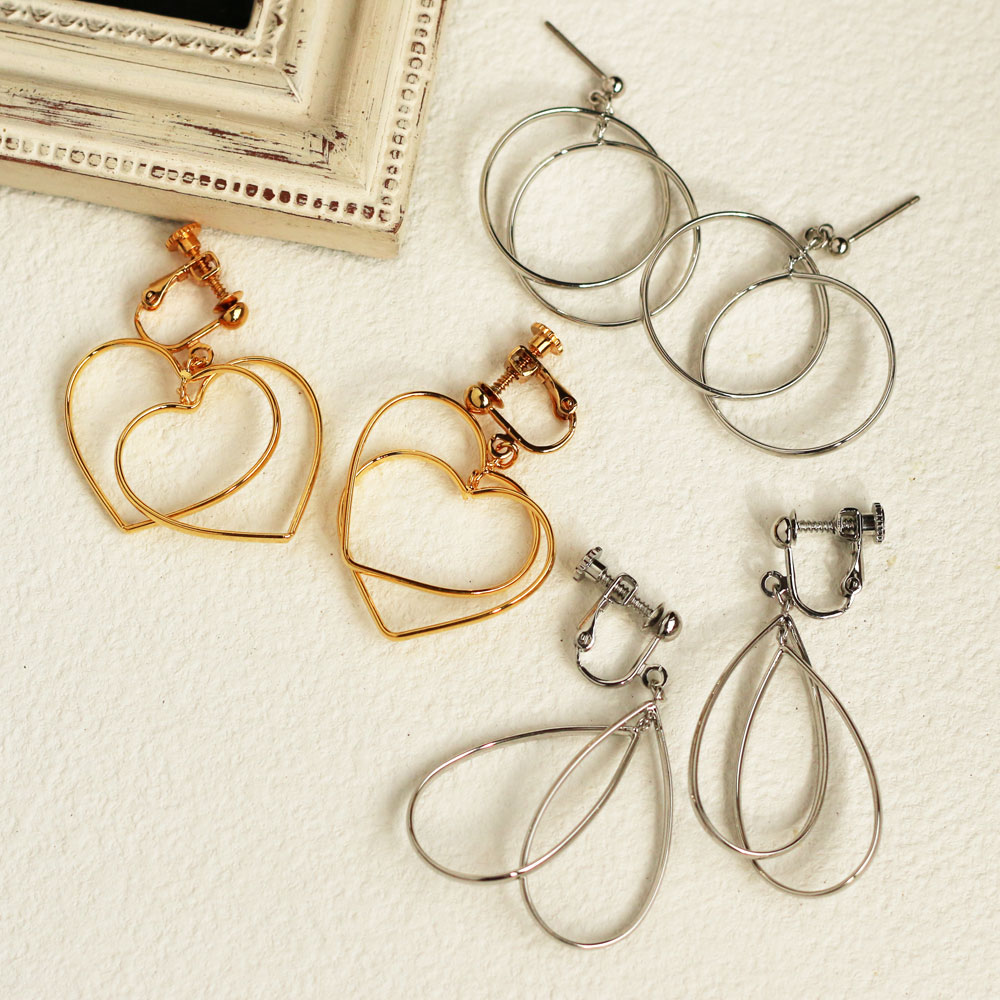 Melody Accessory ピアス 日本製 引っ掛ける タイプ イヤリング