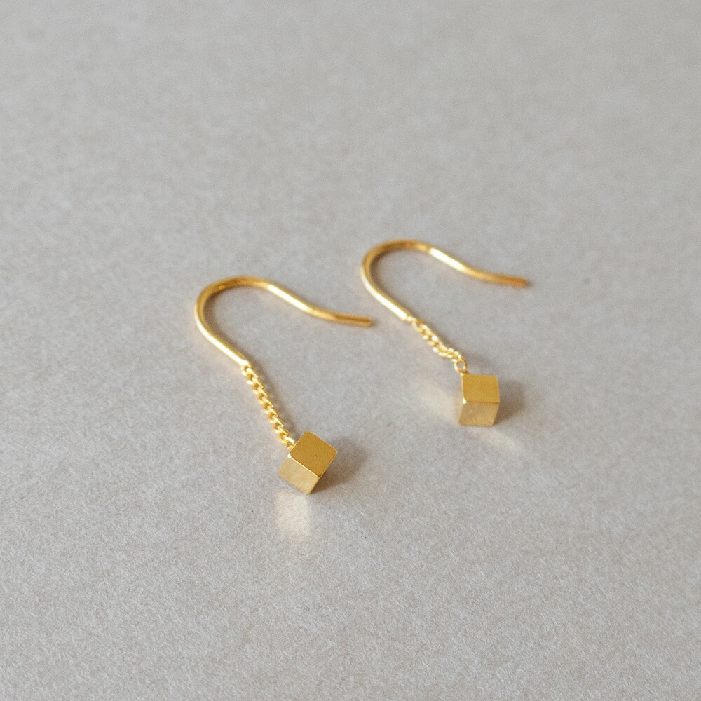 Melody Accessory ピアス 日本製 引っ掛ける タイプ K18GP