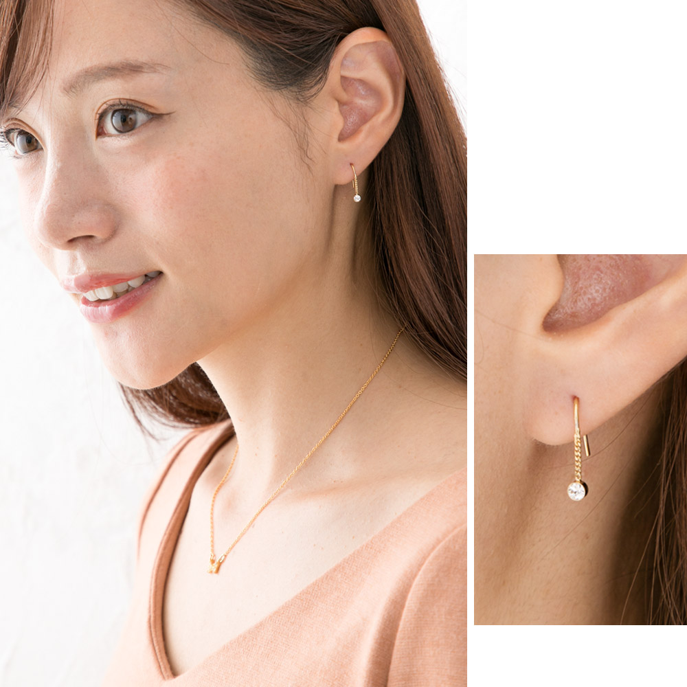 Melody Accessory ピアス 日本製 引っ掛ける タイプ イヤリング