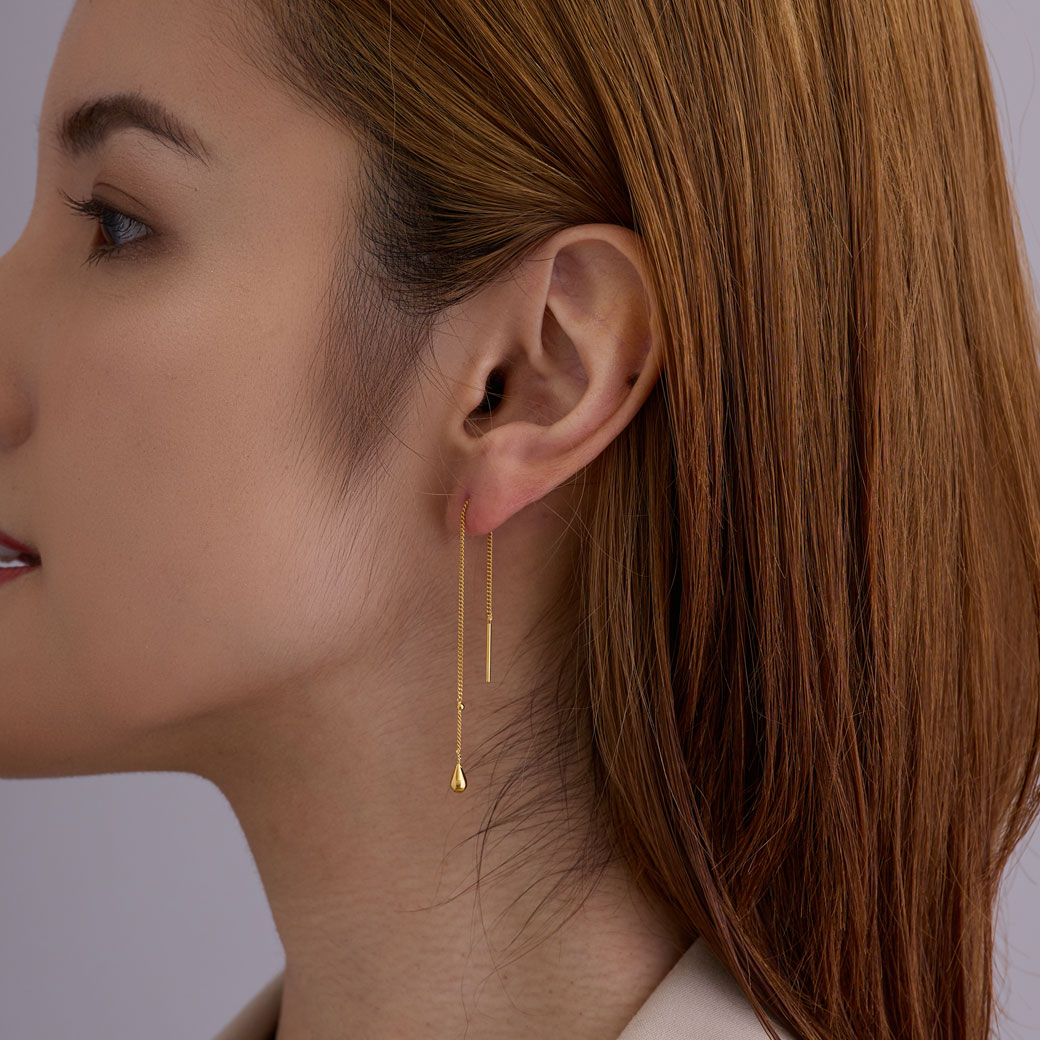 K14WG チェーンピアス 両耳用 アメリカンピアス Melody Accessory（メロディーアクセサリー） アメリカン ピアス