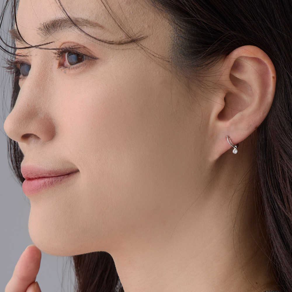 【激希少当店のみ】Moissanite 100ファセットピアス イヤリング可能 Melody Accessory 20%OFF クーポンセール イヤリング 日本製