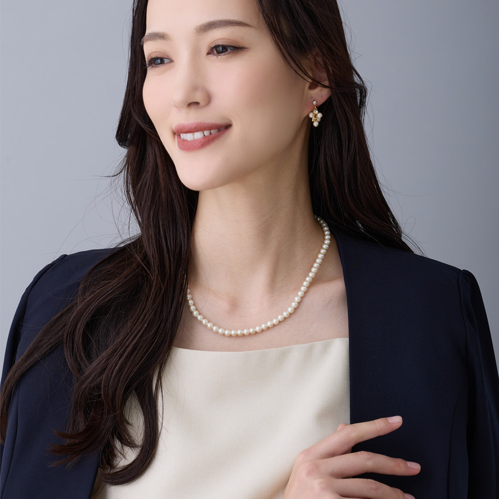 Melody Accessory イヤリング 日本製 ノンホールピアス パール ピアス