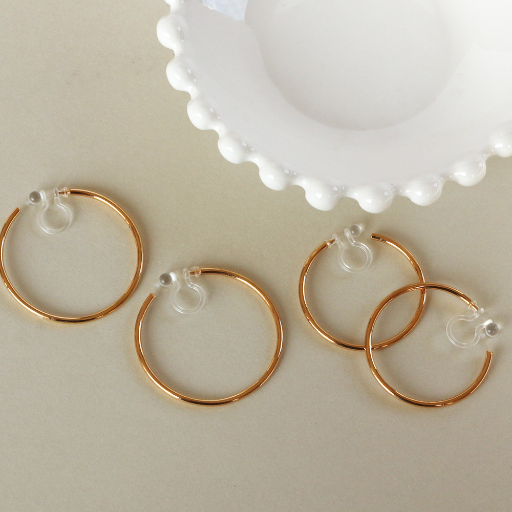 Melody Accessory イヤリング ノンホールピアス 樹脂 日本製