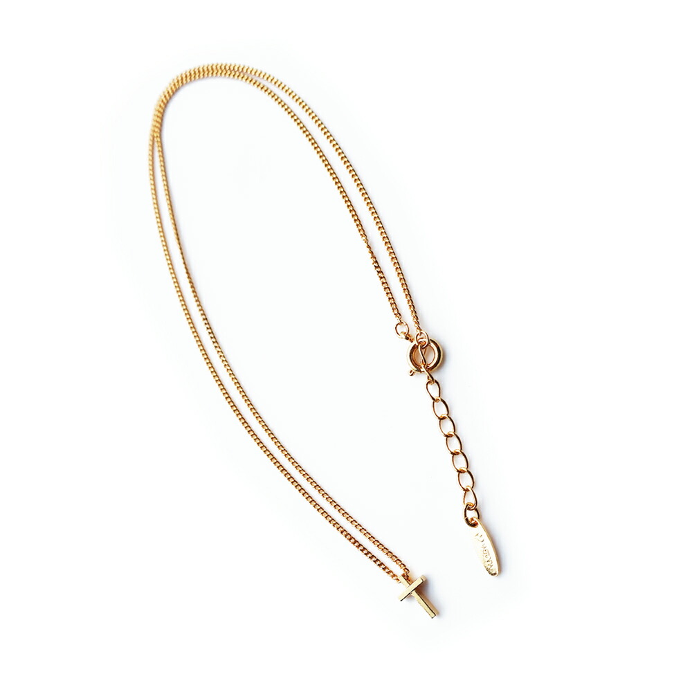 Melody Accessory ネックレス 日本製 K18GP クロス 十字架