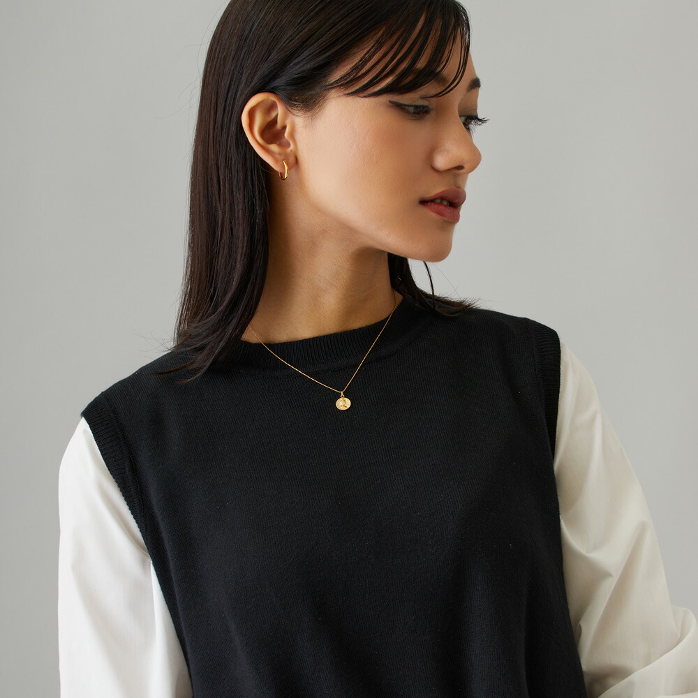 Melody Accessory ネックレス 日本製 K18GP コインペンダント
