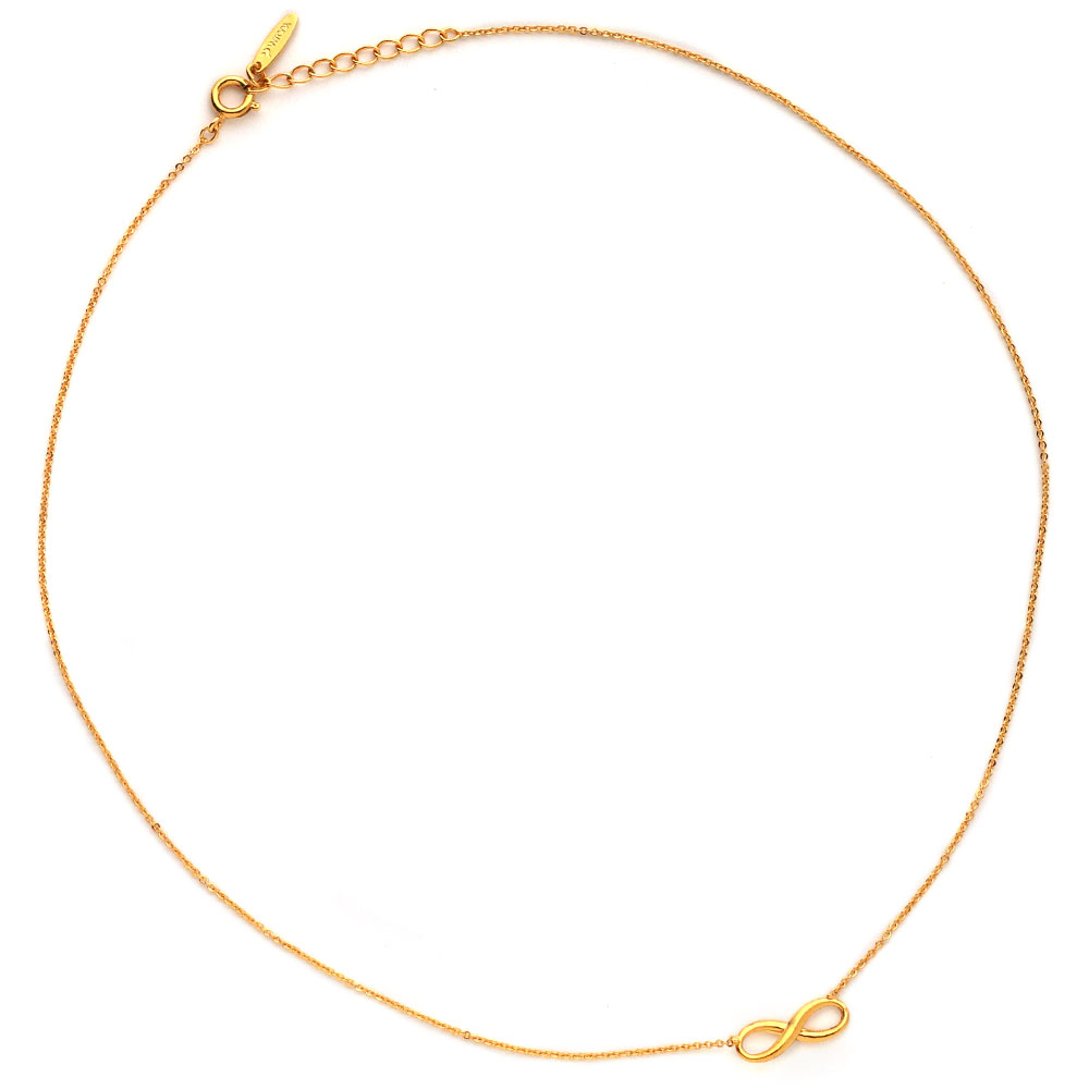 ネックレス 日本製 K18GP インフィニティ ノンアレルギー 金属アレルギー対応 ゴールド シルバー ピンクゴールド プレゼント