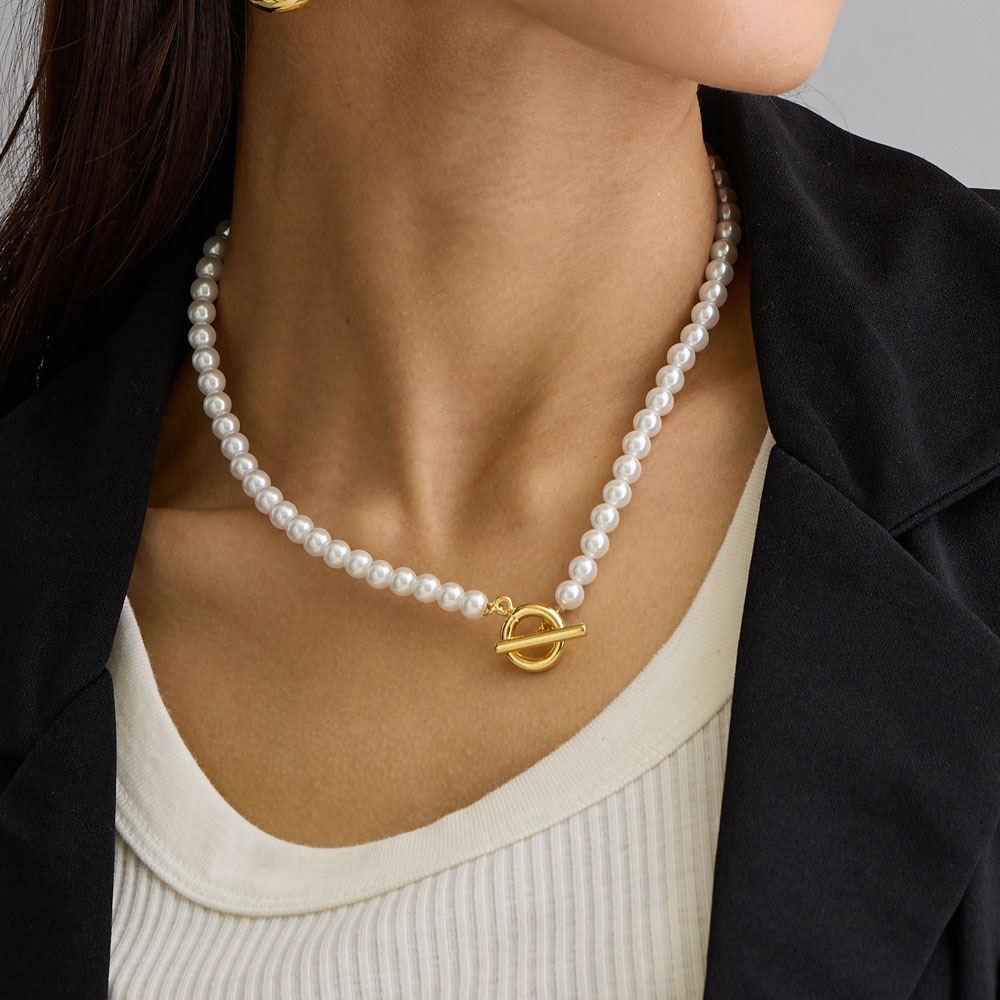 Melody Accessory ネックレス 日本製 K18GP パール マンテル