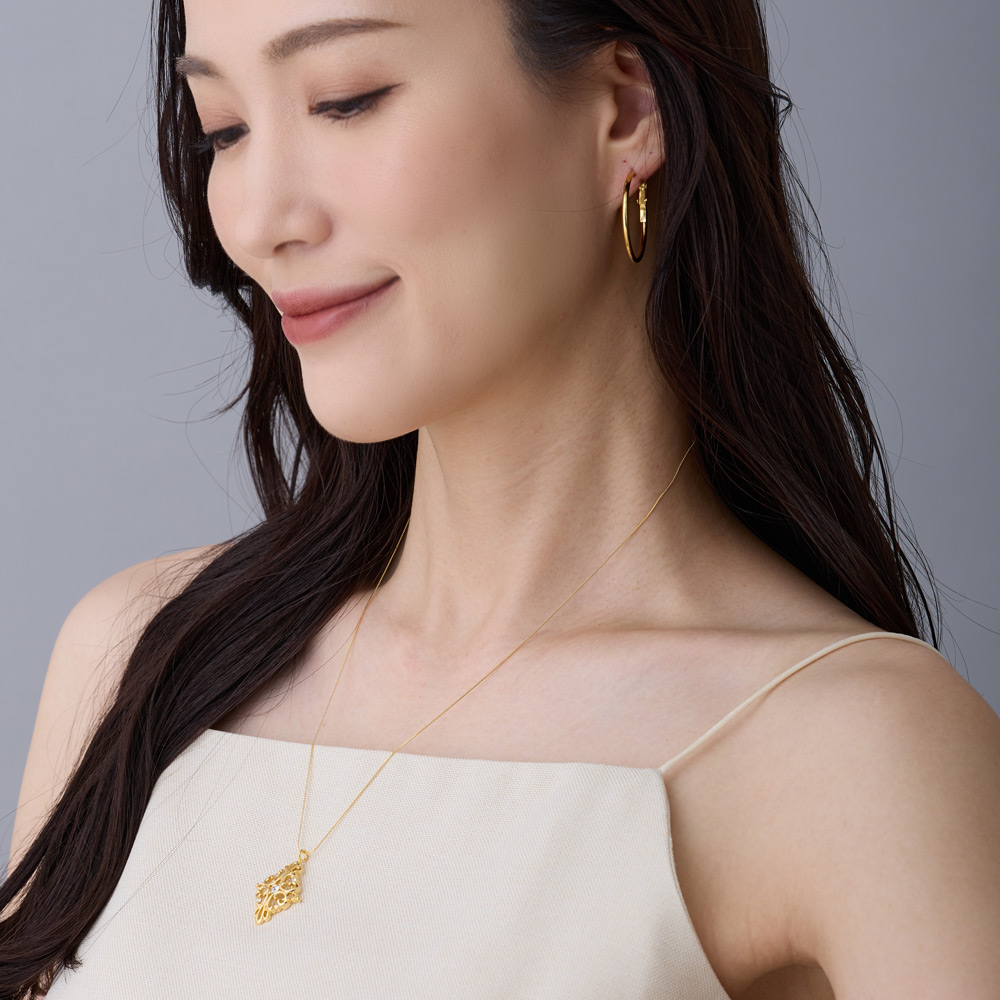 Melody Accessory ロングネックレス 日本製 アラベスク