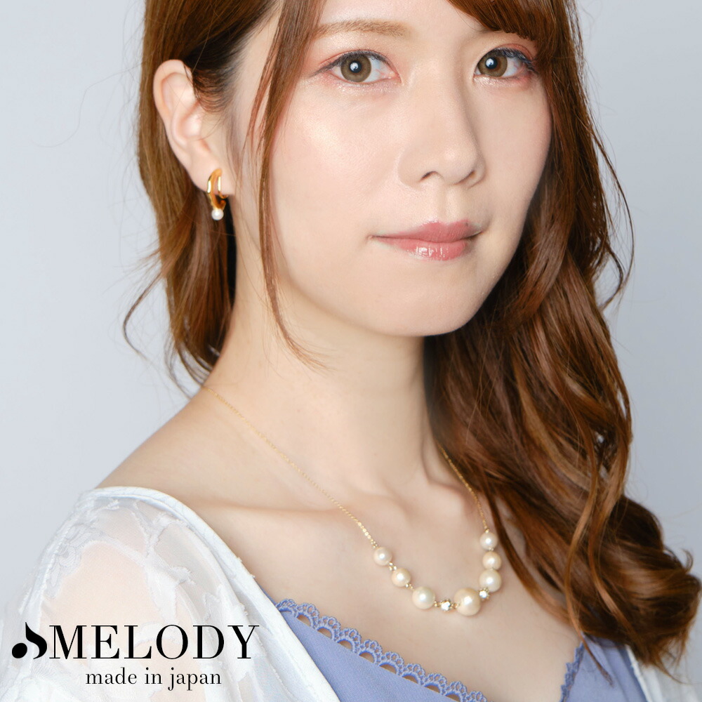 Melody Accessory K18GP パール コットンパール ストーン パヴェ