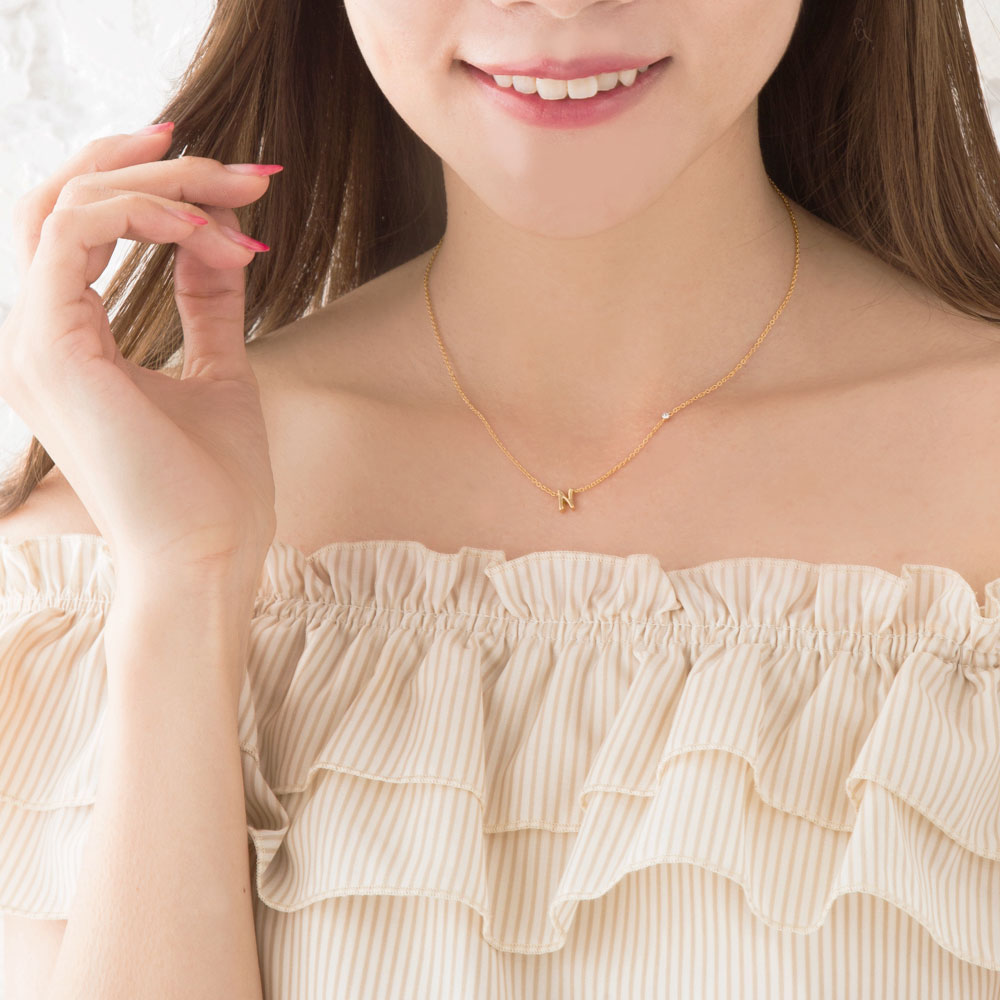 Melody Accessory ネックレス イニシャル K18GPアルファベット