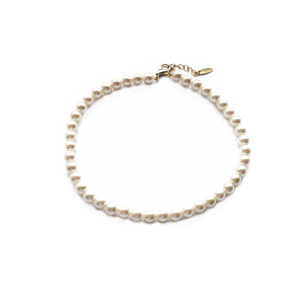 爆買 ペット アクセサリー ドッグ K18GP 犬用 ネックレス 首輪 パール