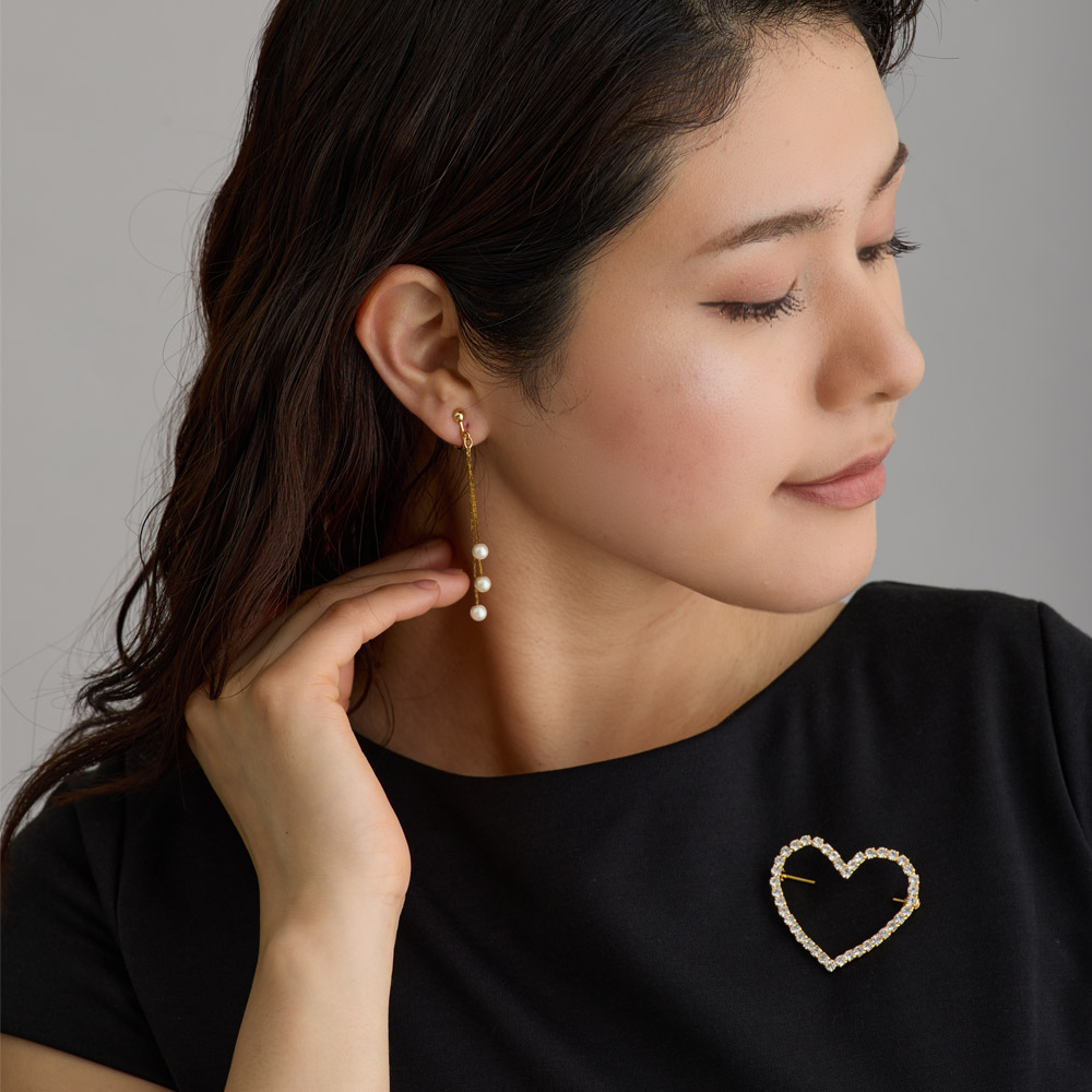 Melody Accessory イヤリング ピアス パール ぶら下がり
