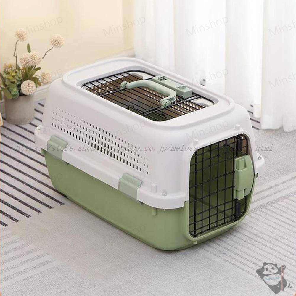 ペットキャリーケース ハード 小型 犬 猫 上扉 ペットキャリーバッグ 持ち運び 軽量 クレート ペットハウス ドッグキャリーバッグ 頑丈 旅行 車 | ブランド登録なし | 02