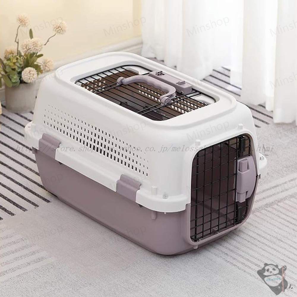 ペットキャリーケース ハード 小型 犬 猫 上扉 ペットキャリーバッグ 持ち運び 軽量 クレート ペットハウス ドッグキャリーバッグ 頑丈 旅行 車 | ブランド登録なし | 03