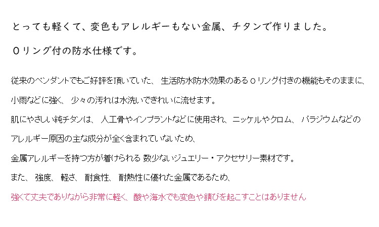 遺骨ペンダントチタン