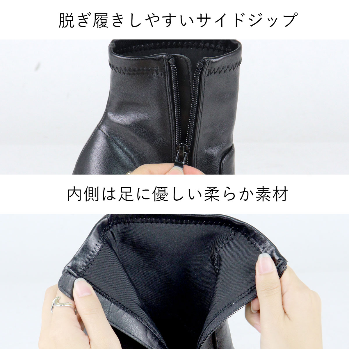 LOVEHUNTER ブーツ レディース ショート 厚底 13.5cmヒール