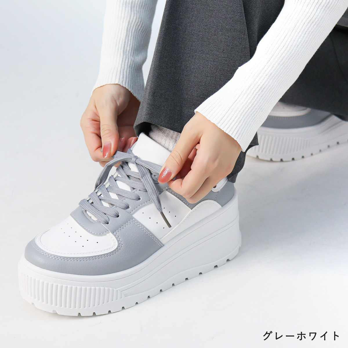 LOVEHUNTER（ラブハンター） スニーカー 厚底 レディース 紐