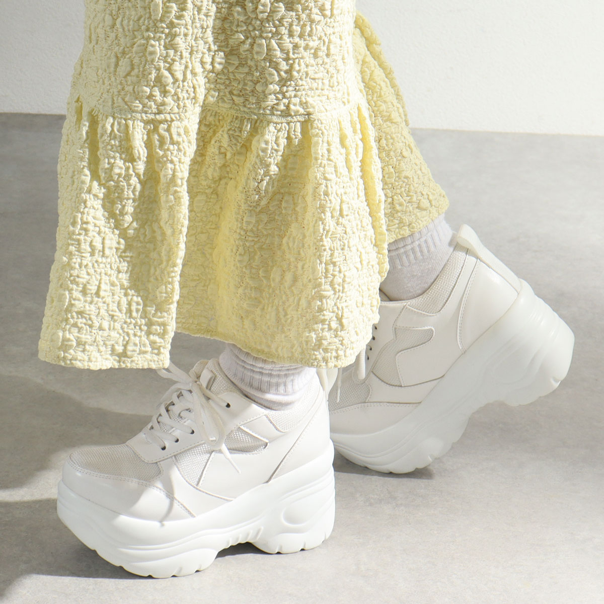 LOVEHUNTER（ラブハンター） スニーカー レディース 白 厚底 9cmヒール