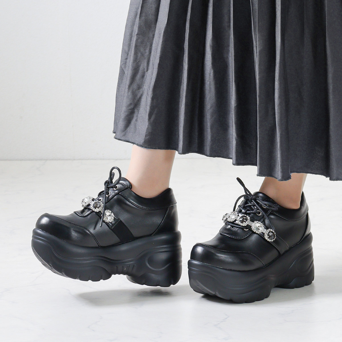 LOVEHUNTER（ラブハンター） スニーカー レディース 厚底 9cmヒール 白