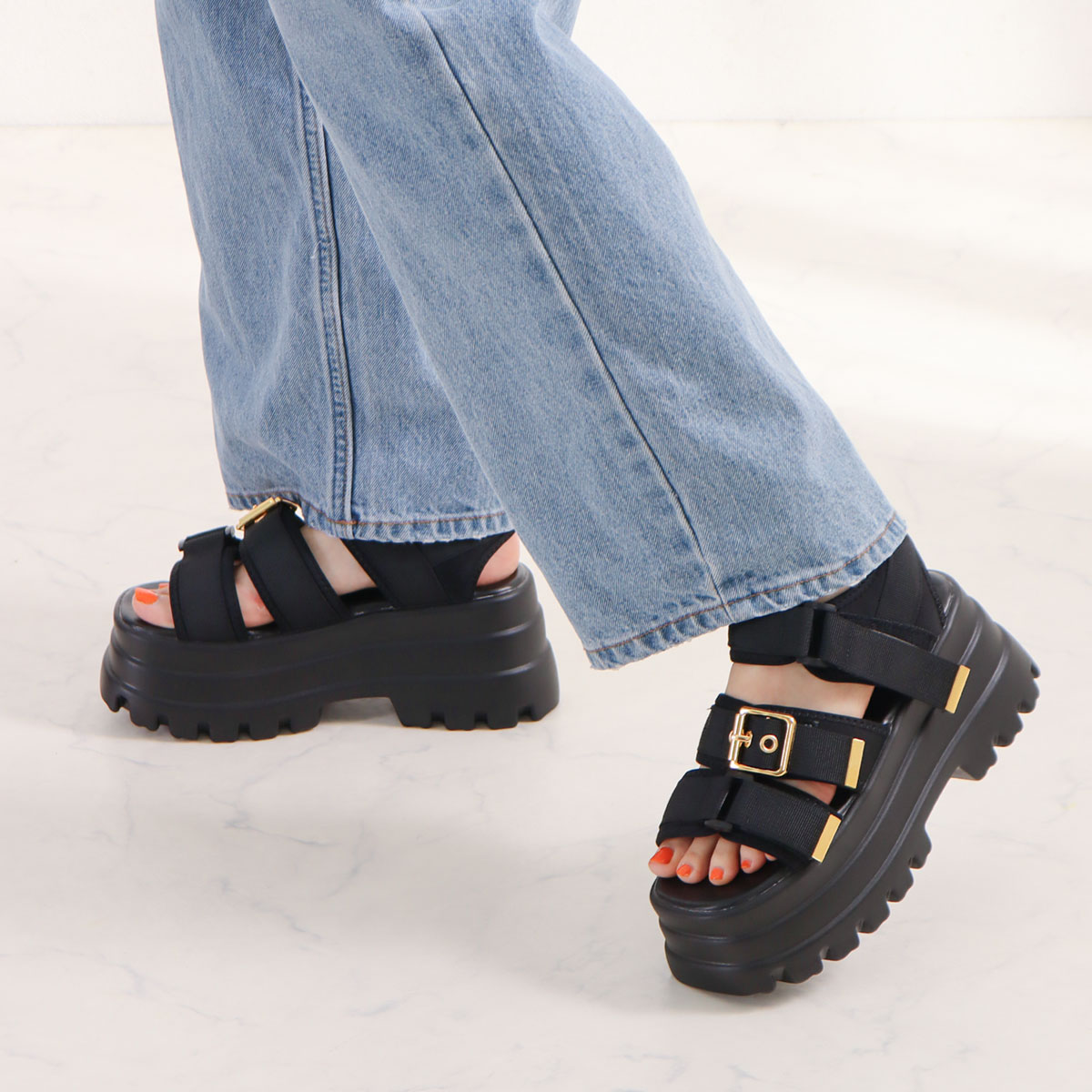 LOVEHUNTER サンダル レディース スポーツ 厚底 8.5cmヒール