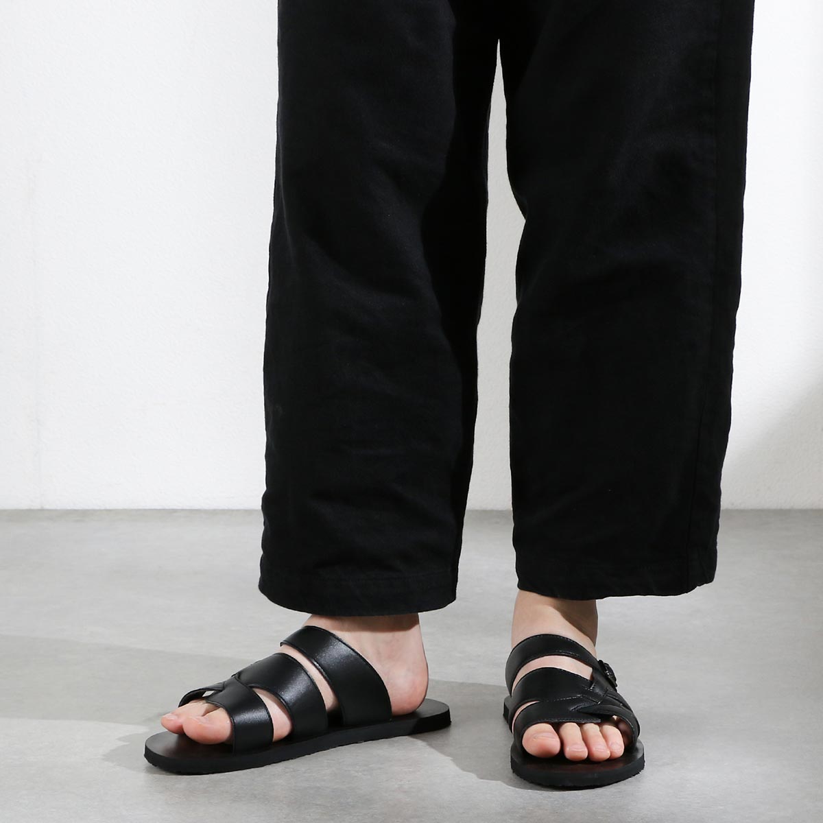 ✨未使用　BALLY メンズ サンダル スリッパ レザー　ブラック　27 AAA+（サンエープラス） サンダル メンズ 軽量 ベルト 夏 カジュアル