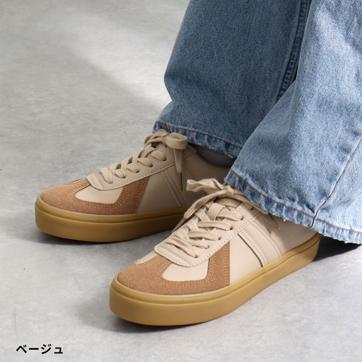 スニーカー ジャーマントレーナー 白 メンズ ...の詳細画像4
