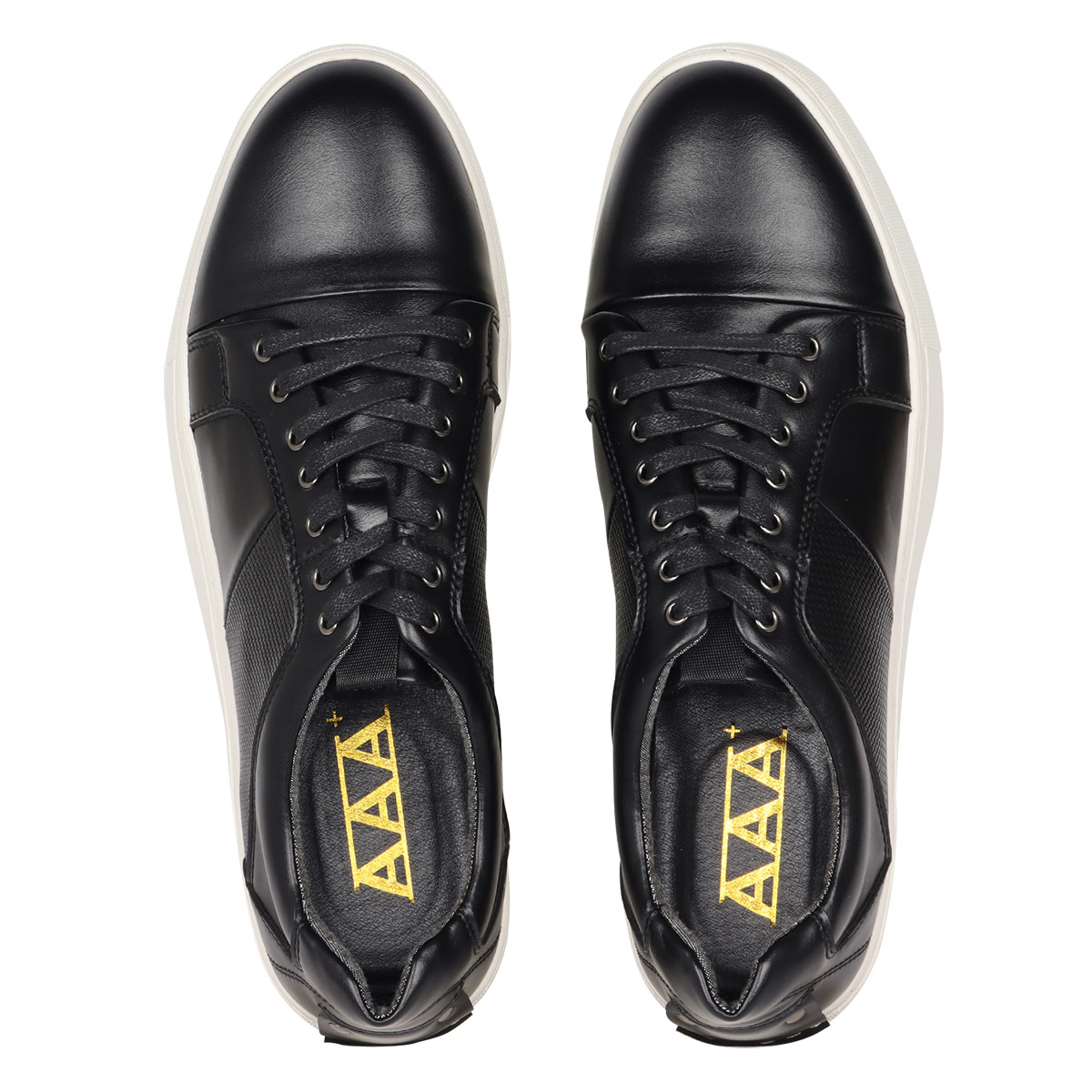 AAA+（サンエープラス） スニーカー メンズ 黒 白 痛くない 疲れない