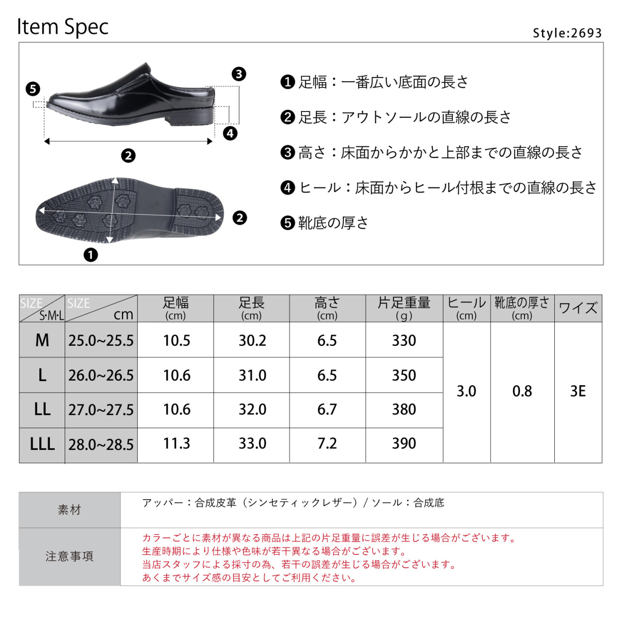 サンダル サイズ表記 トップ 革靴 スニーカー