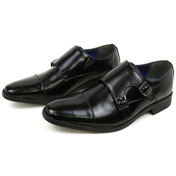 ビジネスシューズ 通気性 メンズ 革靴 安い 黒 ダブルモンクストラップ ストレートチップ 軽量 紳士 24.5-30cm No.2755 AAA+｜mens-sanei｜02
