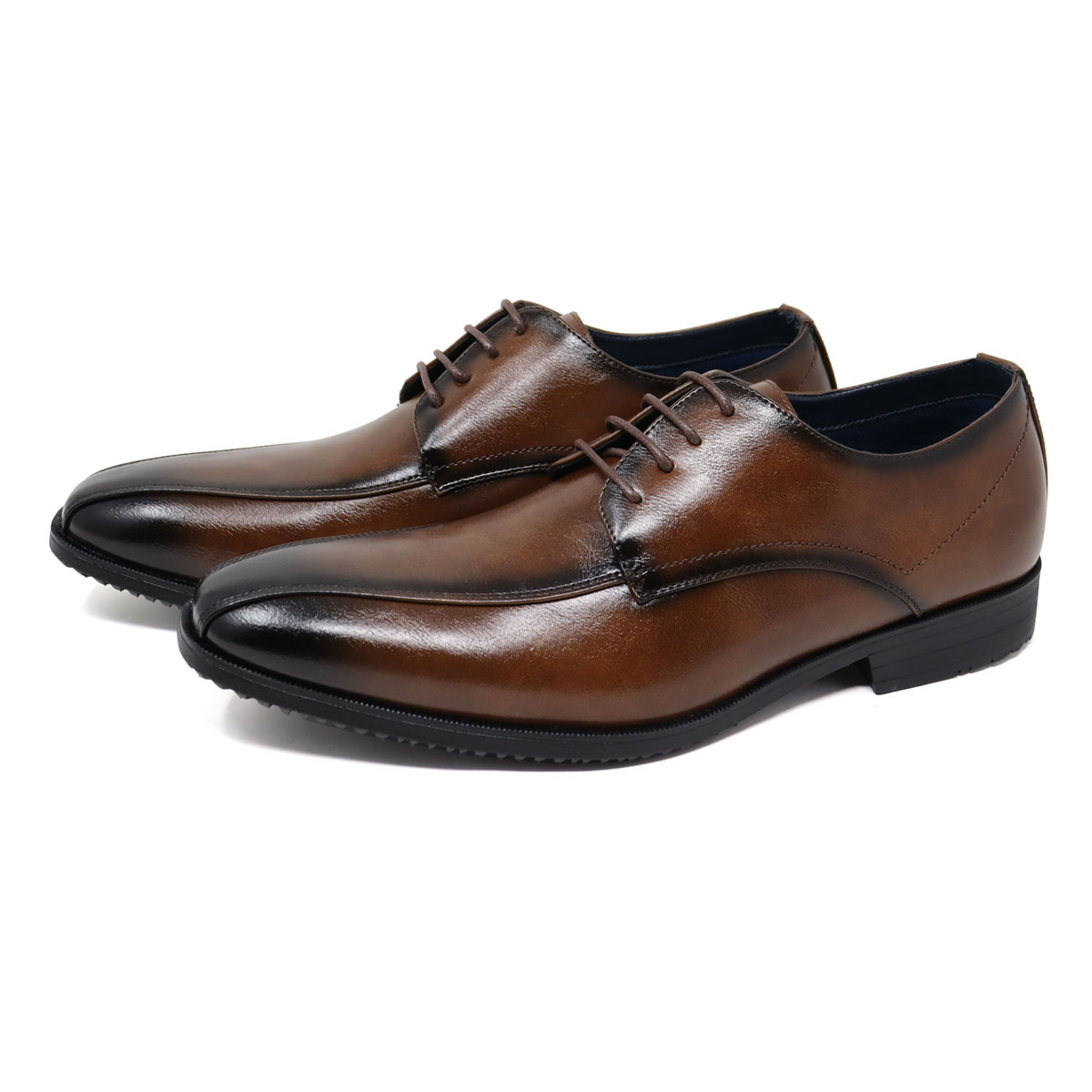 AAA+（サンエープラス） ビジネスシューズ 軽量 メンズ 革靴 黒