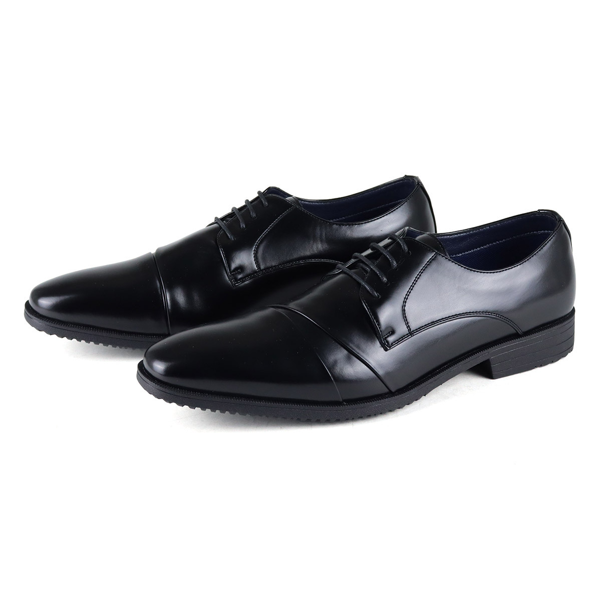 AAA+（サンエープラス） ビジネスシューズ 軽量 メンズ 革靴 黒 外羽根