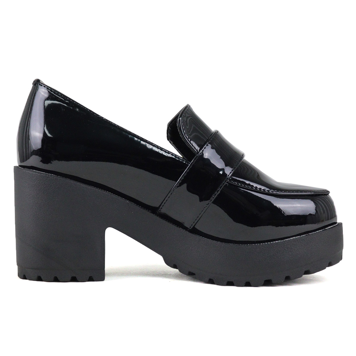 完売⭐︎DIANTE ブラック ローファー 厚底 厚底ローファー[zr1279] | レディースファッション通販の
