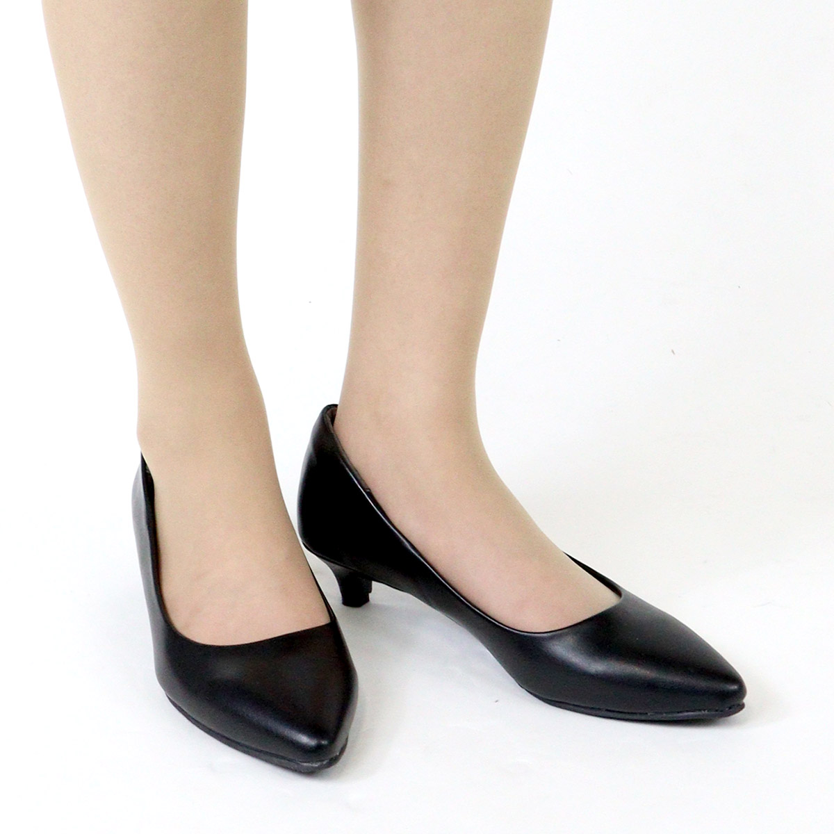 a.testoni アテストーニ　パンプス　ローヒール　24cm 黒　フォーマル a.testoni アテストーニ パンプス ローヒール 24cm 黒
