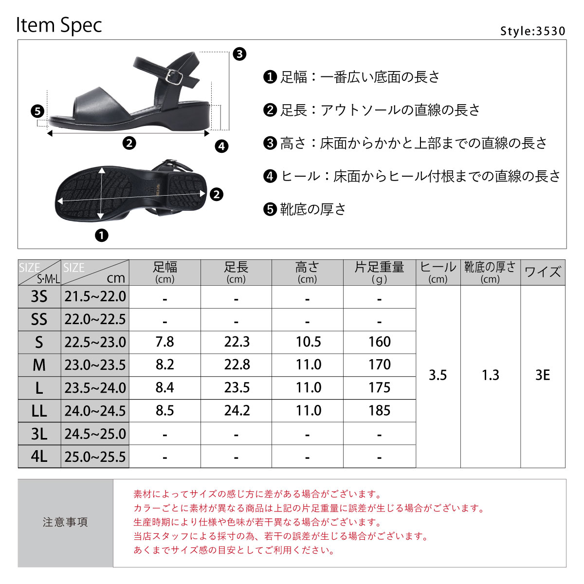 レディース オフィスサンダル 3E ストラップ 黒 ローヒール 3.5cmヒール 春 夏 合皮 事務 歩きやすい 22.5-24.5cm No.3530 AAA+｜mens-sanei｜17