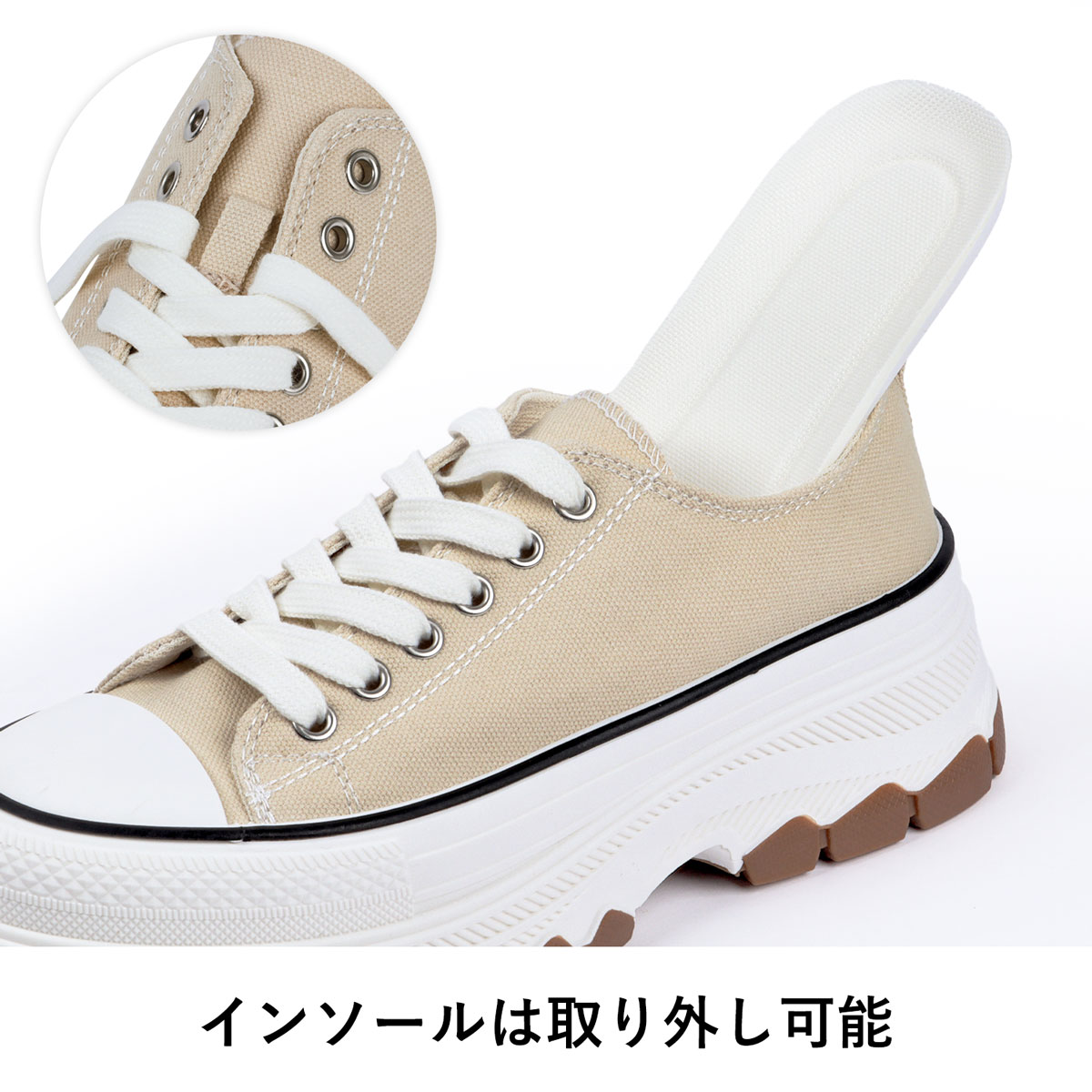 【関税込み】On ローカットスニーカー AAA+ 厚底ローカットスニーカー レディース 5.5cmヒール