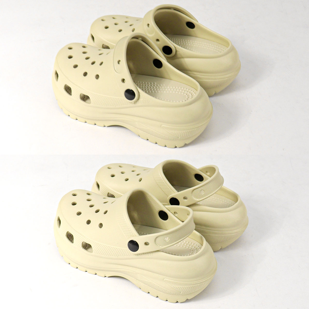 ファッション ホワイト クロッグサンダル*7 AAA+（サンエープラス） サンダル レディース 厚底 クロッグ 7cmヒール