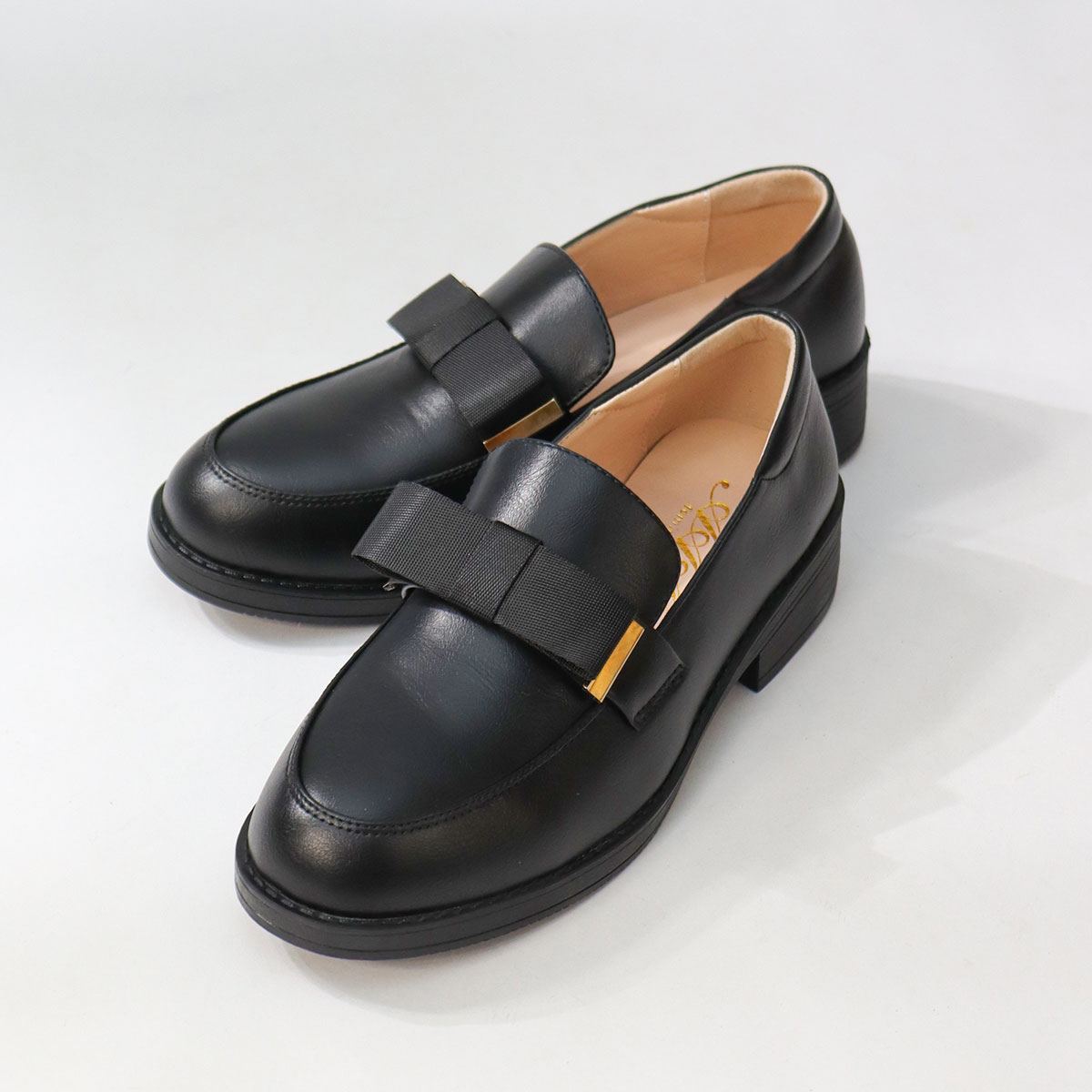 AAA+（サンエープラス） ローファー レディース リボン ローヒール 3.5