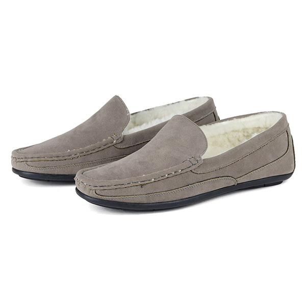 Dedes（デデス） スリッポン メンズ 防寒 ファーモカシンシューズ ボア
