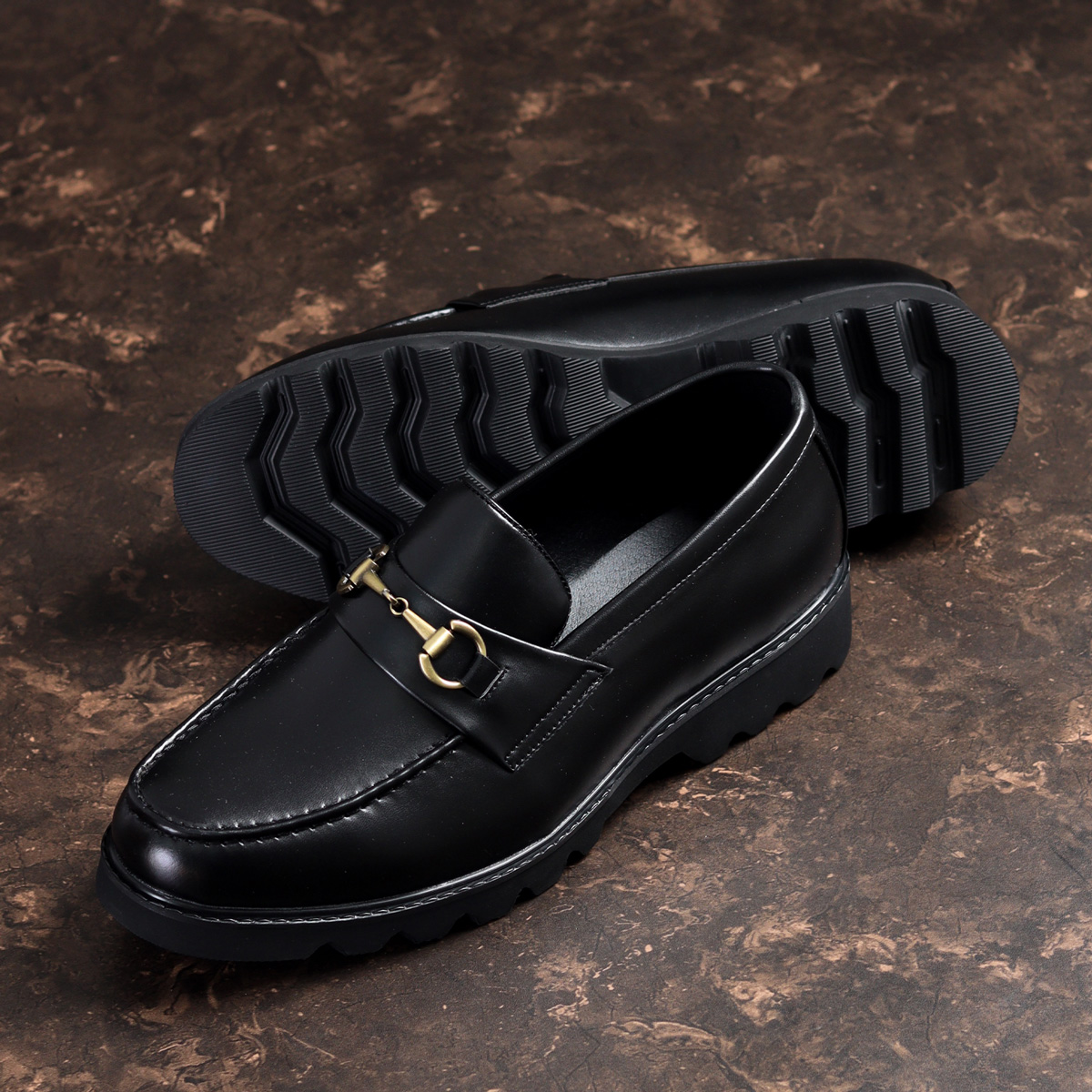 Dedes（デデス） ローファー メンズ ビット 革靴 黒 カジュアル