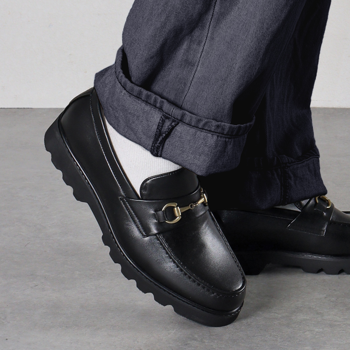 Dedes（デデス） ローファー メンズ ビット 革靴 黒 カジュアル