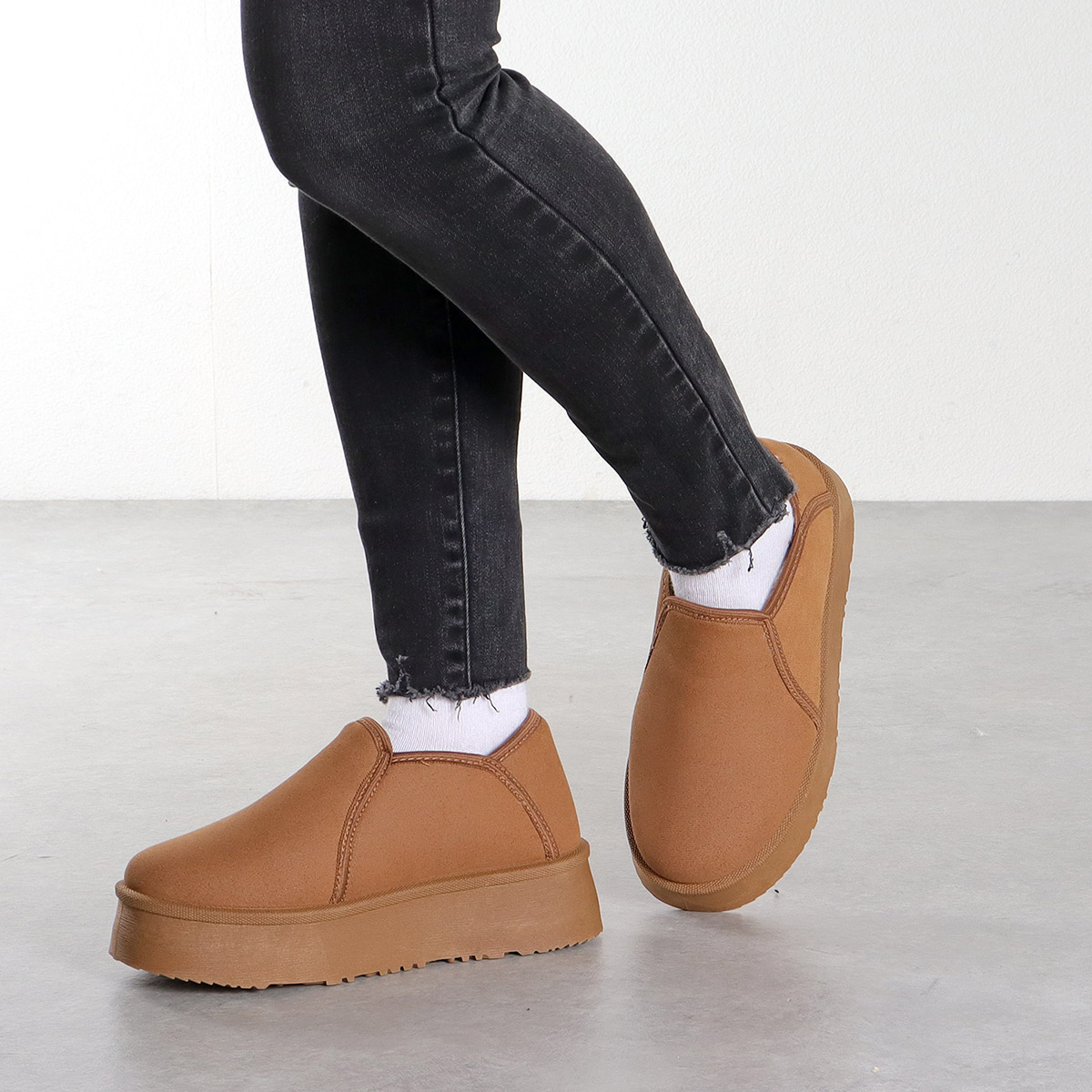 Dedes（デデス） ブーツ レディース ショート ムートン 厚底 内ボア