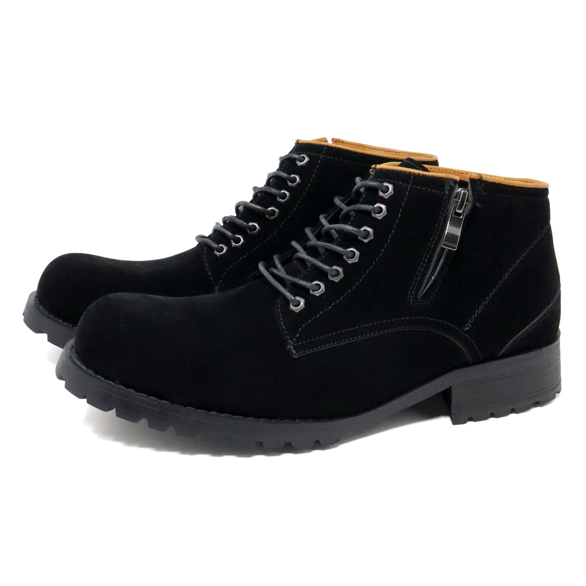 Dedes（デデス） ブーツ メンズ ショート 黒 ワークブーツ ミリタリー