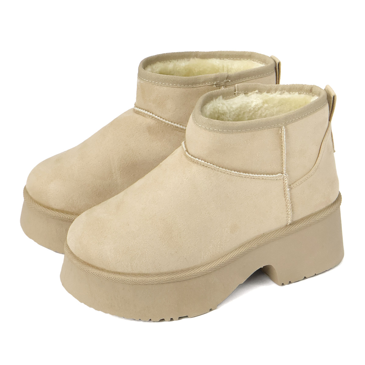 Dedes（デデス） ムートンブーツ レディース ショート 厚底 防寒 冬