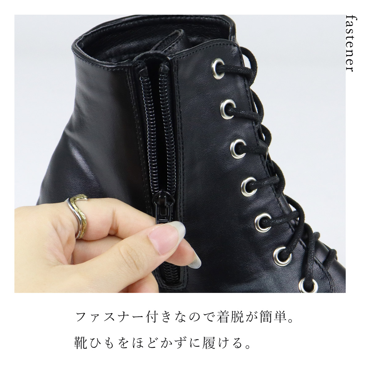 LibertyDoll ブーツ レディース ショート ハイヒール 9.5cm 黒 レース 