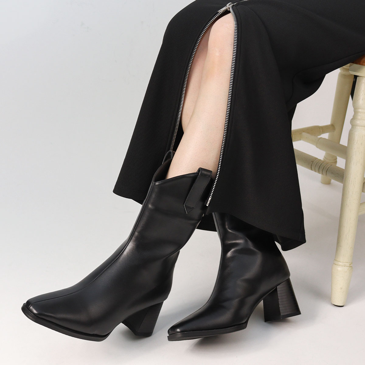 LibertyDoll（リバティードール） ブーツ レディース 黒 ウエスタン