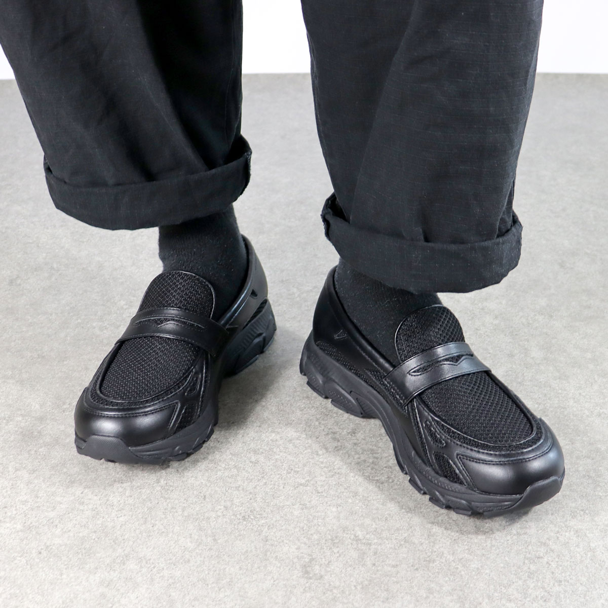 【e0102】北 exclamation（エクスクラメーション） ローファー メンズ コイン