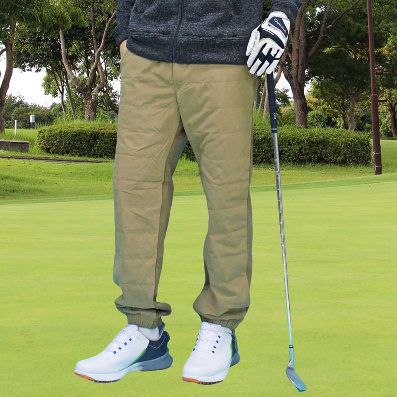 ダウンパンツ メンズ ゴルフパンツ 暖か裏起毛 裏フリースボア ゴルフ